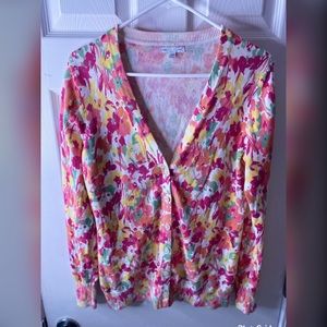 GAP floral cardigan size L